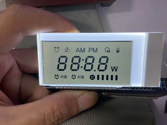 Tn 7 সেগমেন্ট এলসিডি ডিসপ্লে 12 O ঘড়ি পজিটিভ Monochrome Transmissive Lcd Module Transparent Character for clock