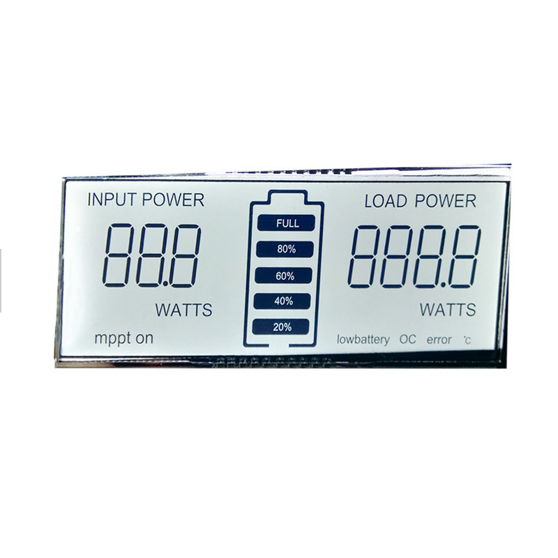 একরঙা ছোট 6'ক্লক পজিটিভ TN 50 পিন Lcd ডিসপ্লে 6 ডিজিট 7 সেগমেন্ট