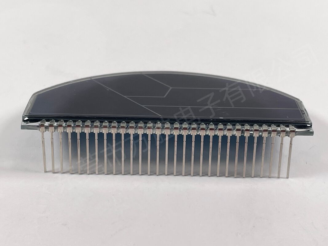 কাস্টম নীল ফিল্ম মোটরসাইকেল এলসিডি স্ক্রিন এলসিডি একরঙা ডিসপ্লে আধা-বৃত্তাকার স্পিডোমিটার এলসিডি ডিসপ্লে