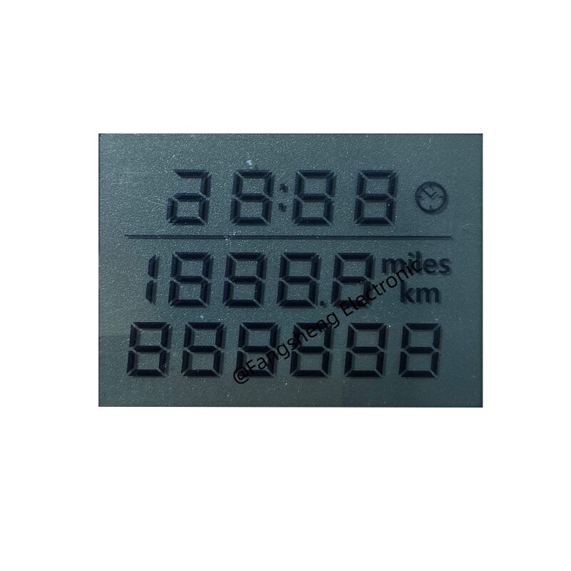 মোটরসাইকেলের জন্য কাস্টম LCD স্ক্রিন TN LCD হিট সিল সংযোগকারী স্পিডোমিটার সেগমেন্ট LCD ডিসপ্লে OEM সমর্থন