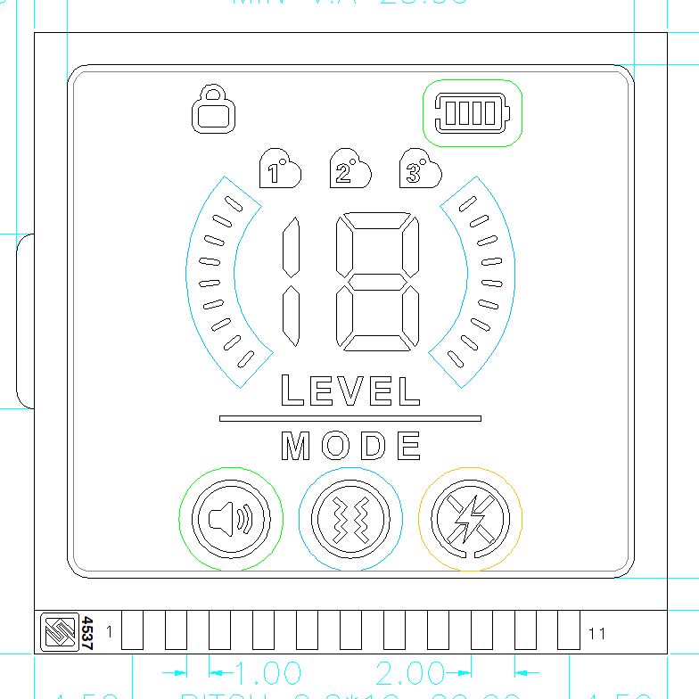 কাস্টম ভিএ সেগমেন্ট কোড কুকুর প্রশিক্ষণ সরঞ্জাম জন্য তরল স্ফটিক প্রদর্শন ভিএ নেতিবাচক সেগমেন্ট এলসিডি প্যানেল