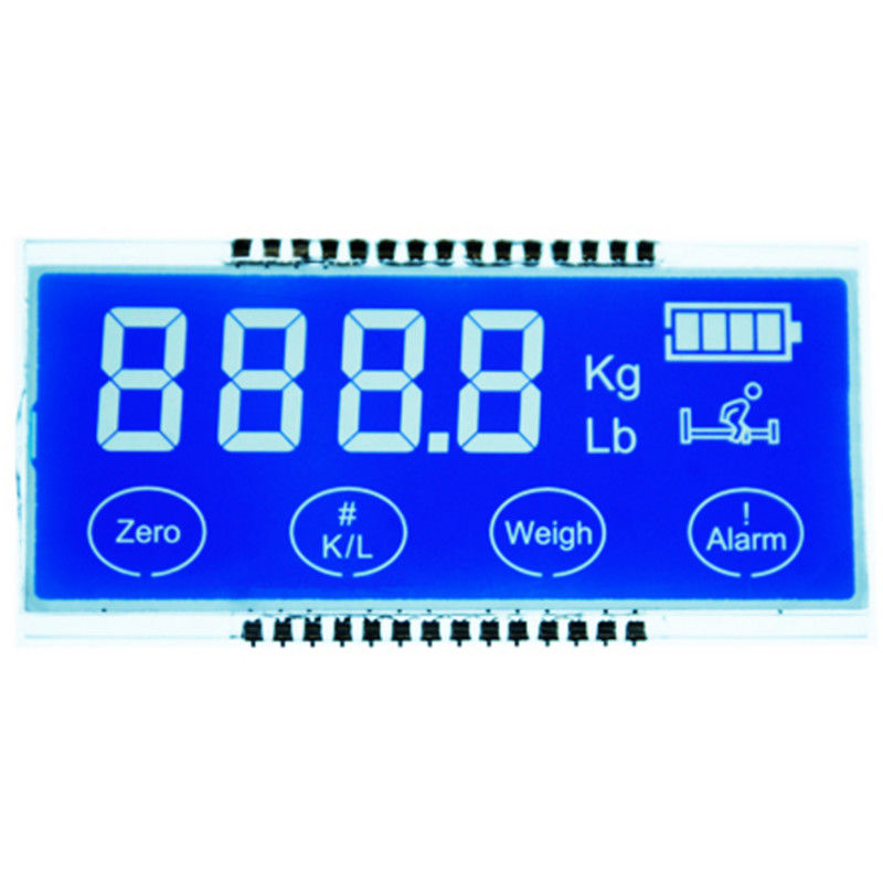 2.8 ভী HTN LCD ডিসপ্লে প্যানেল কাস্টম সেভেন সেগমেন্ট হাই কনট্রাস্ট হোয়াইট LED