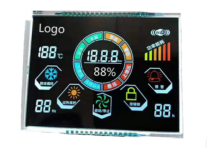 3.5V ভিএ এলসিডি ডিসপ্লে ট্রান্সমিসিভ মনোক্রোম সংখ্যা স্ক্রিন সেভেন সেগমেন্ট ডিজিট এলসিডি মডিউল