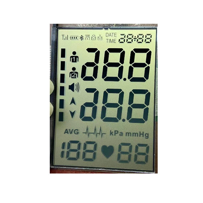 TN রিফ্লেক্টিভ LCD ডিসপ্লে, কাস্টম সাইজ 7 সেগমেন্ট LCD ডিসপ্লে
