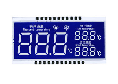 2.8 ভী HTN LCD ডিসপ্লে প্যানেল কাস্টম সেভেন সেগমেন্ট হাই কনট্রাস্ট হোয়াইট LED